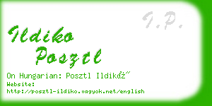 ildiko posztl business card